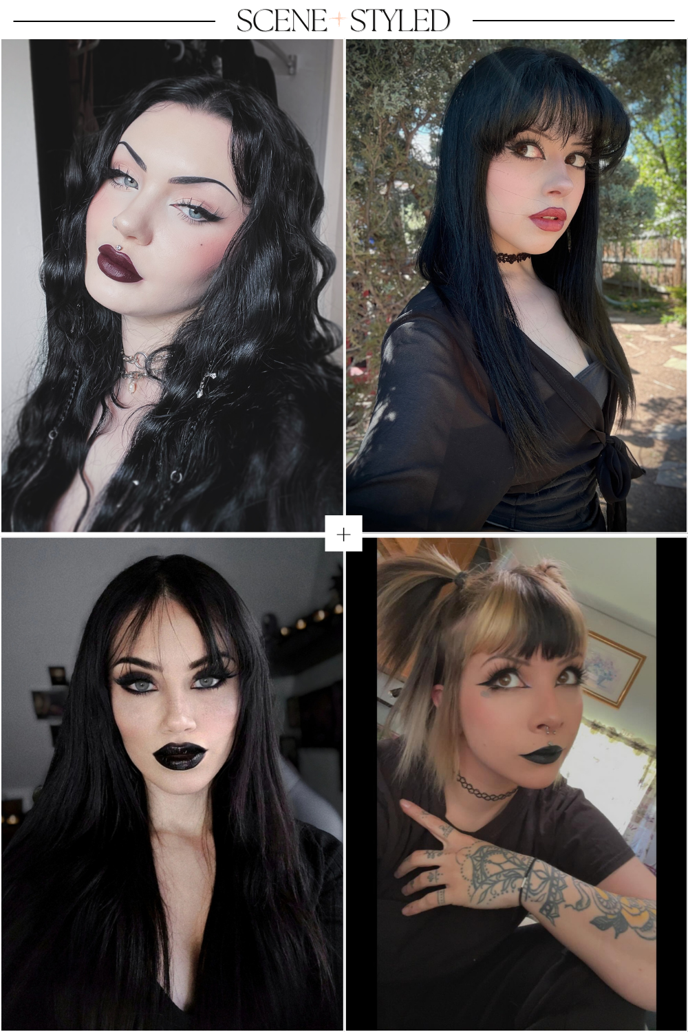 Goth baddie makeup