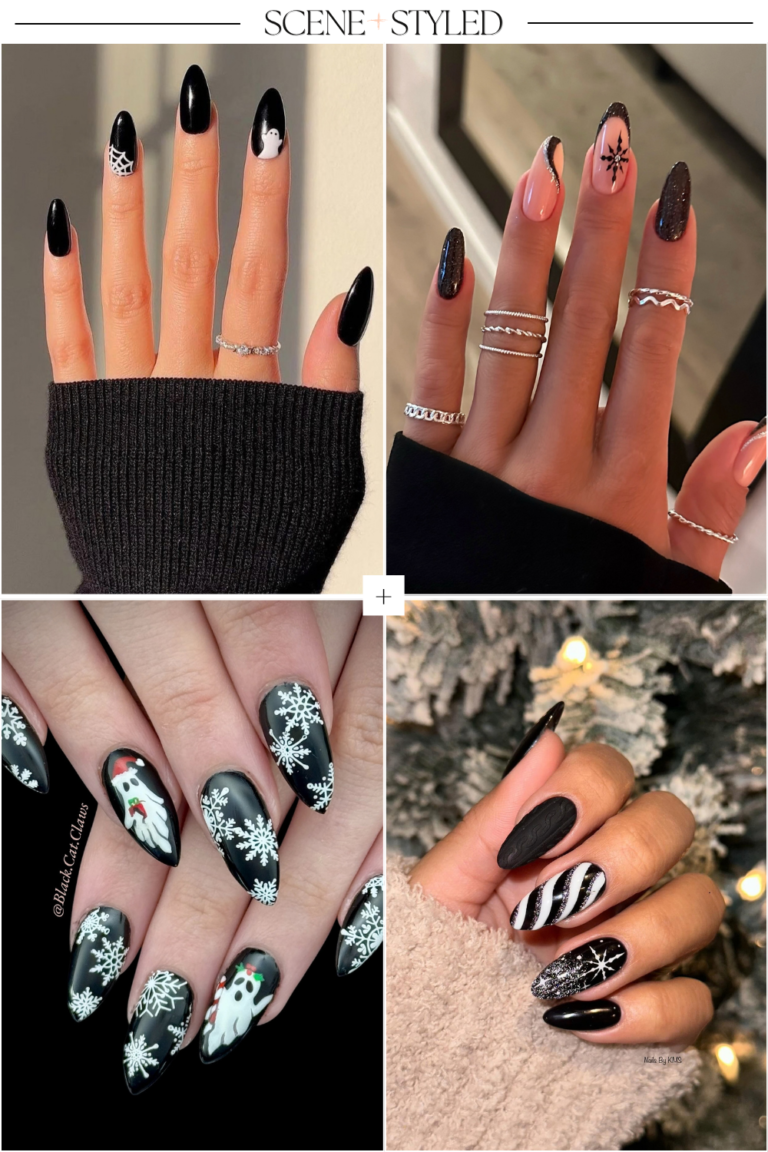black christmas nails